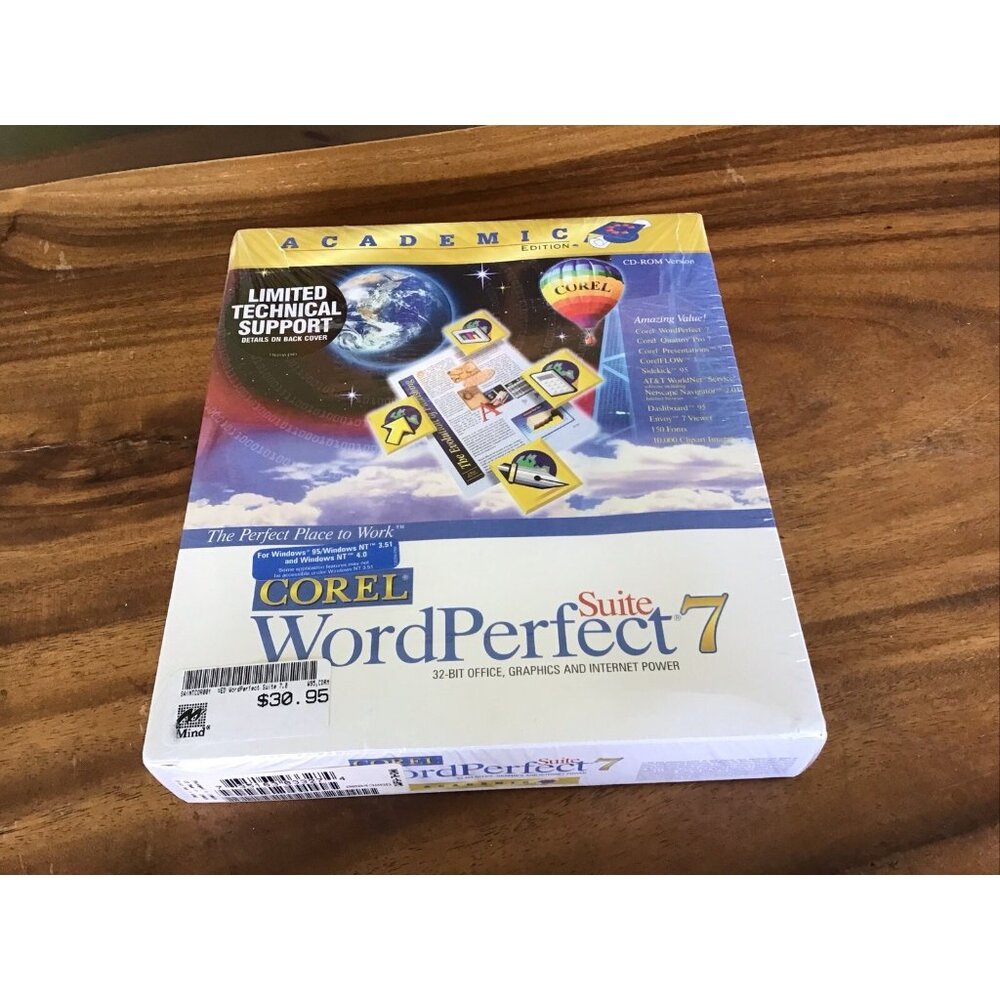Corel Word Perfect Suite 7 (Windows 95) NEW / SEALED